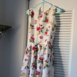 IDLF Floral A-line linen dress